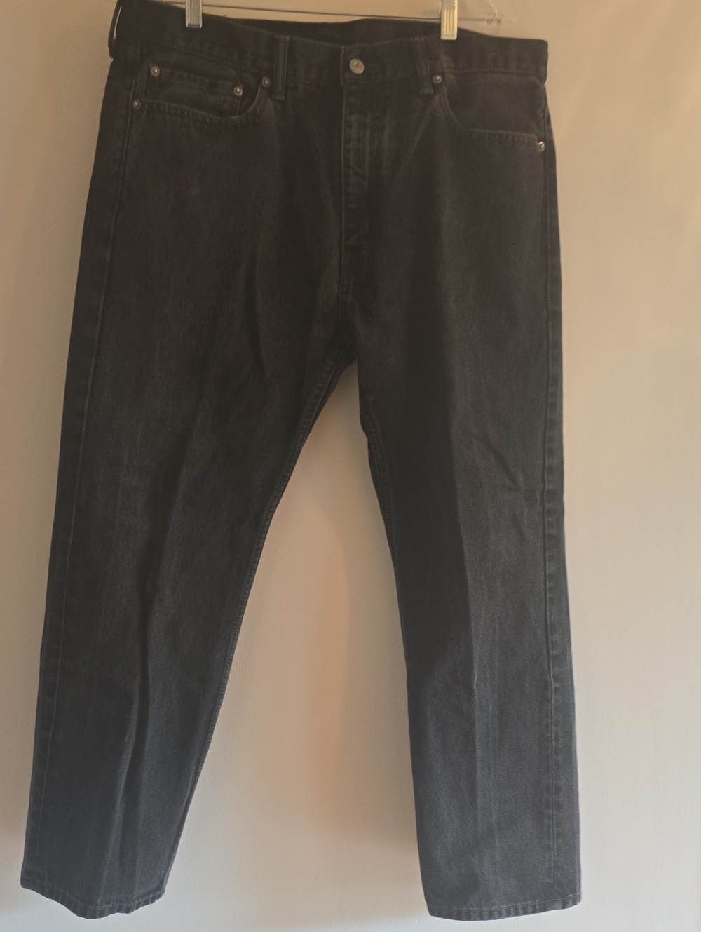Levi's 505 Black Straight-Leg Jeans